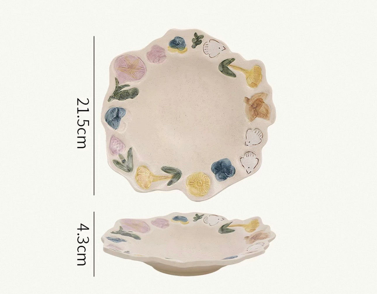 Hand-Painted Floral Dishes