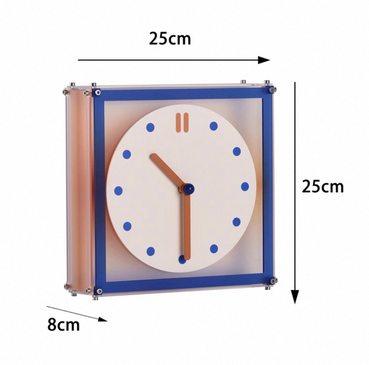 Double-Sides Wall Corner Clock - 1 Piece