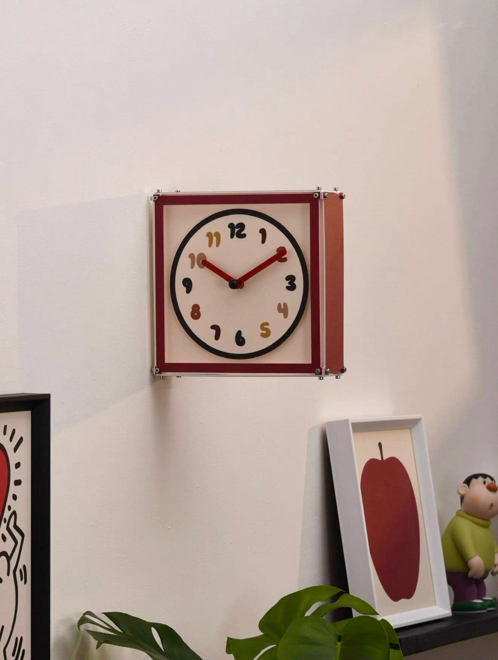 Double-Sides Wall Corner Clock - 1 Piece