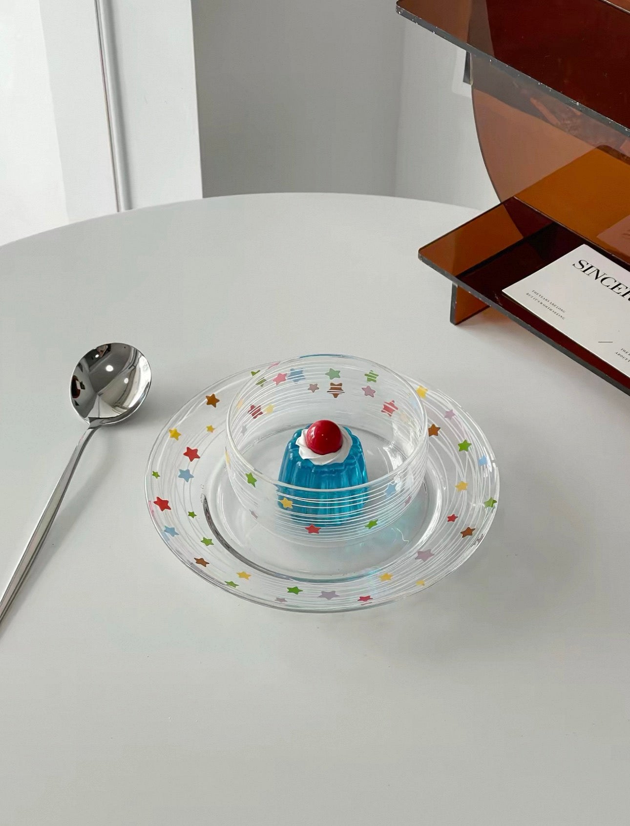 Retro Starry Night Borosilicate Glass Plate & Bowl