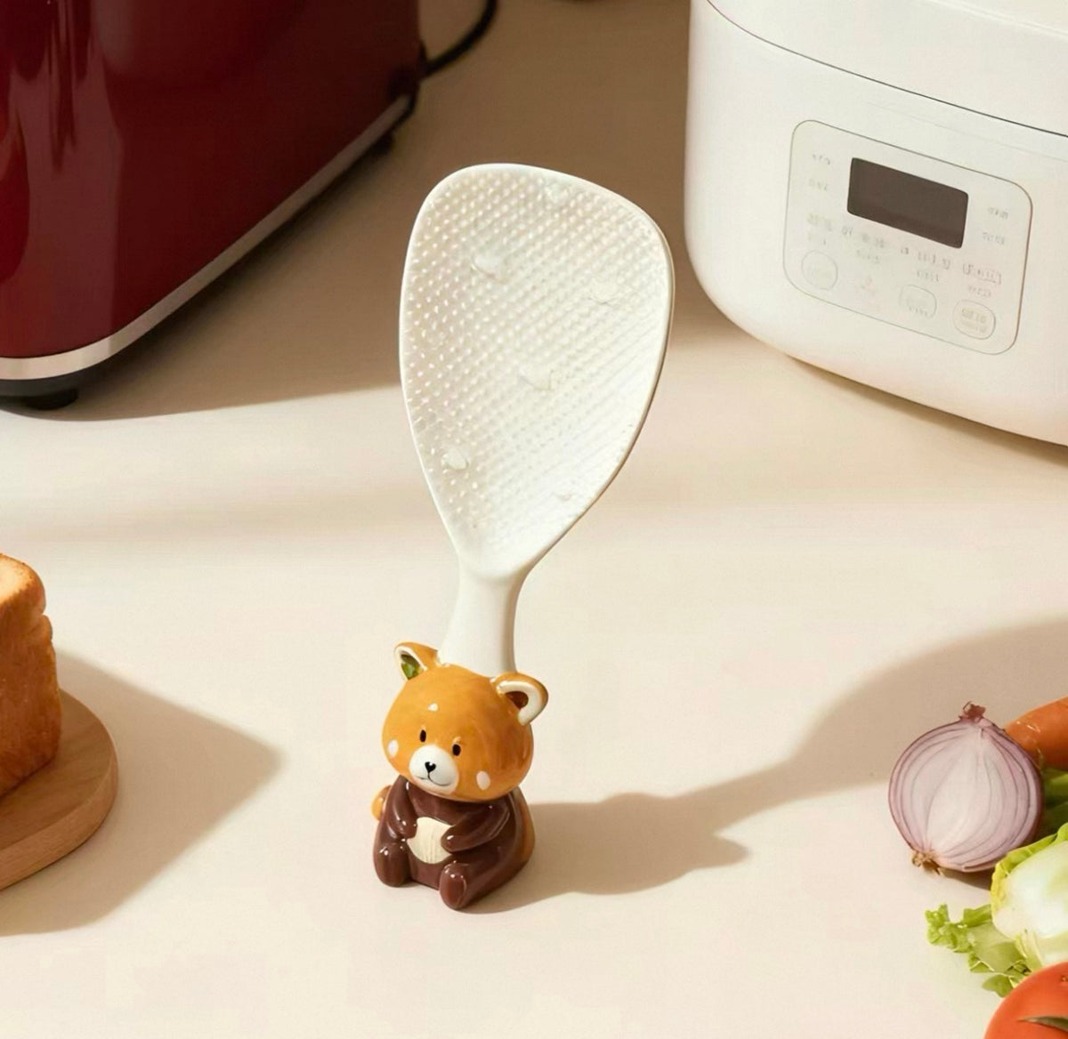 🌾 Standing Porcelain Animal Rice Paddle 🐾