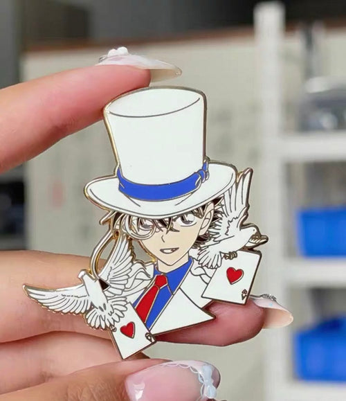 Detective Conan / Magic Kaito: Phantom Thief Phantom Illusion Duo Brooch & Magnet