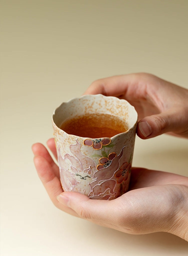 Hand-Drawn Dehua Ceramic Nine-Tails Cup