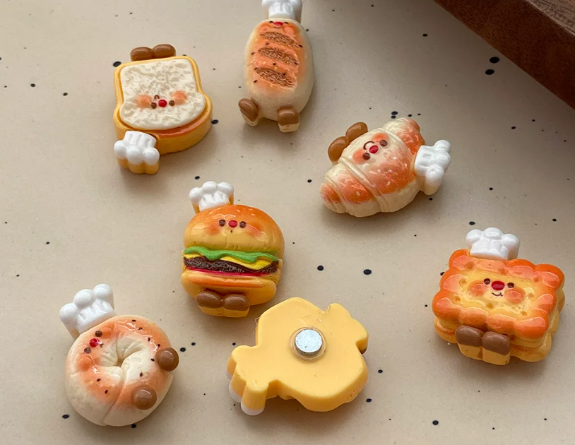 Mini Bakery Magnets - 8 Pieces Set
