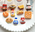 Miniature Breakfast & Condiment Fridge Magnets - 11 Pieces Pantry Set