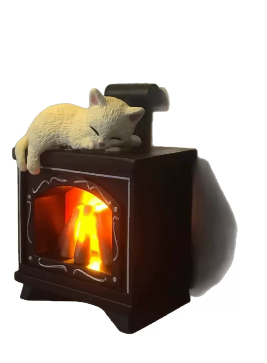 Fireplace & Lantern LED Fridge Magnets - 3 Pieces Full Cozy Cabin Set