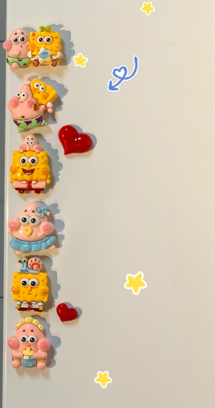 Kawaii Bikini Bottom Besties Fridge Magnet - 6 Pieces Besties Set